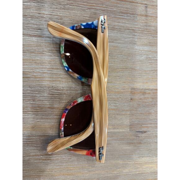Ray Ban Wayfarer Wood Grain Special Series Sunglasses Rare Vintage - Picture 7 of 8